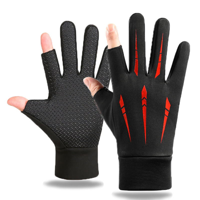 Spearfishing Glove - ถุงมือปั่นจักรยานที่อบอุ่นสำหรับผู้ชายฤดูใบไม้ร่วงฤดูหนาวตกปลารถจักรยานยนต์กันลื่นกันน้ำหน้าจอสัมผัสทนต่อการสึกหรอถุงมือขับรถ