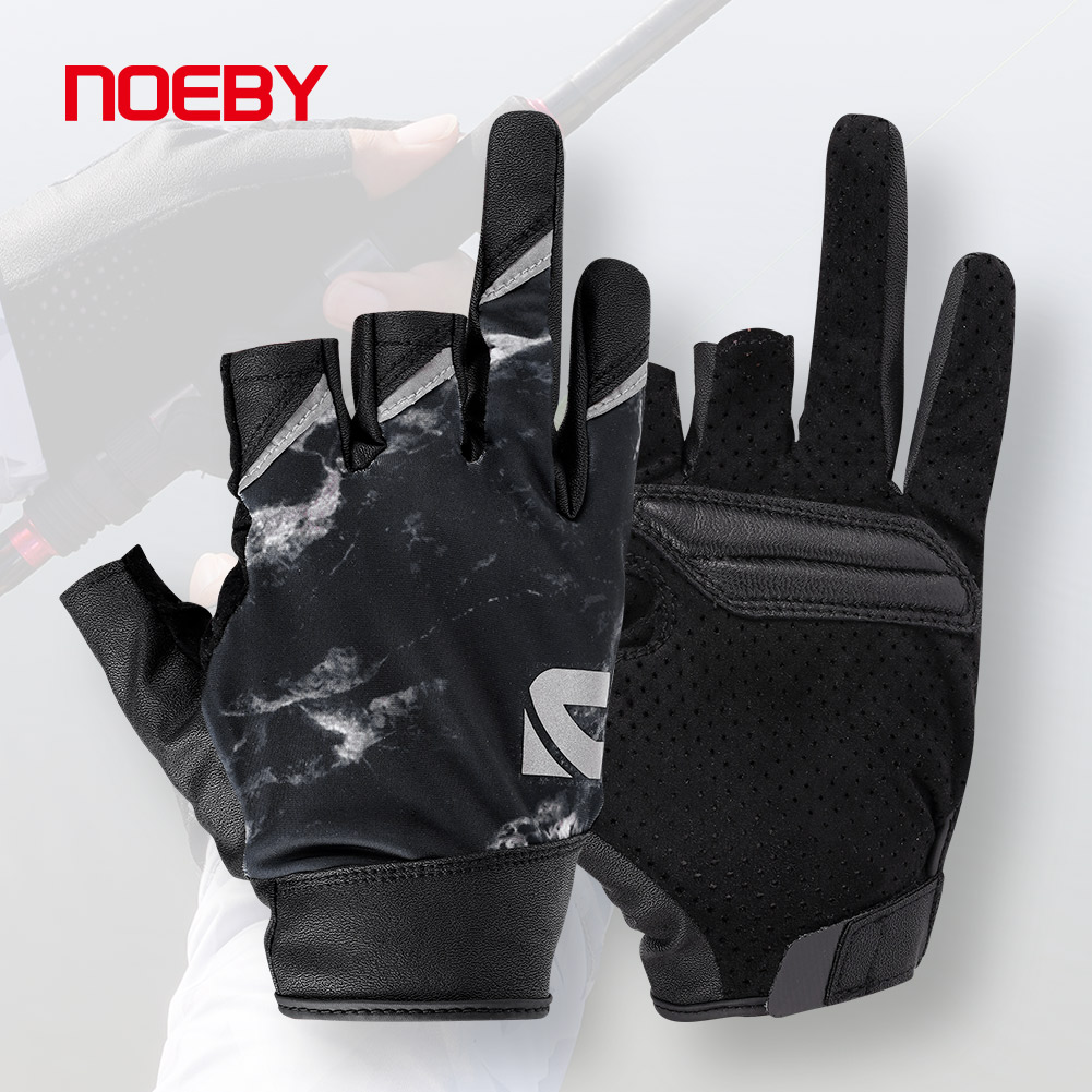 Spearfishing Glove - Noeby ครึ่งนิ้วถุงมือตกปลา UPF50 + Sun UV