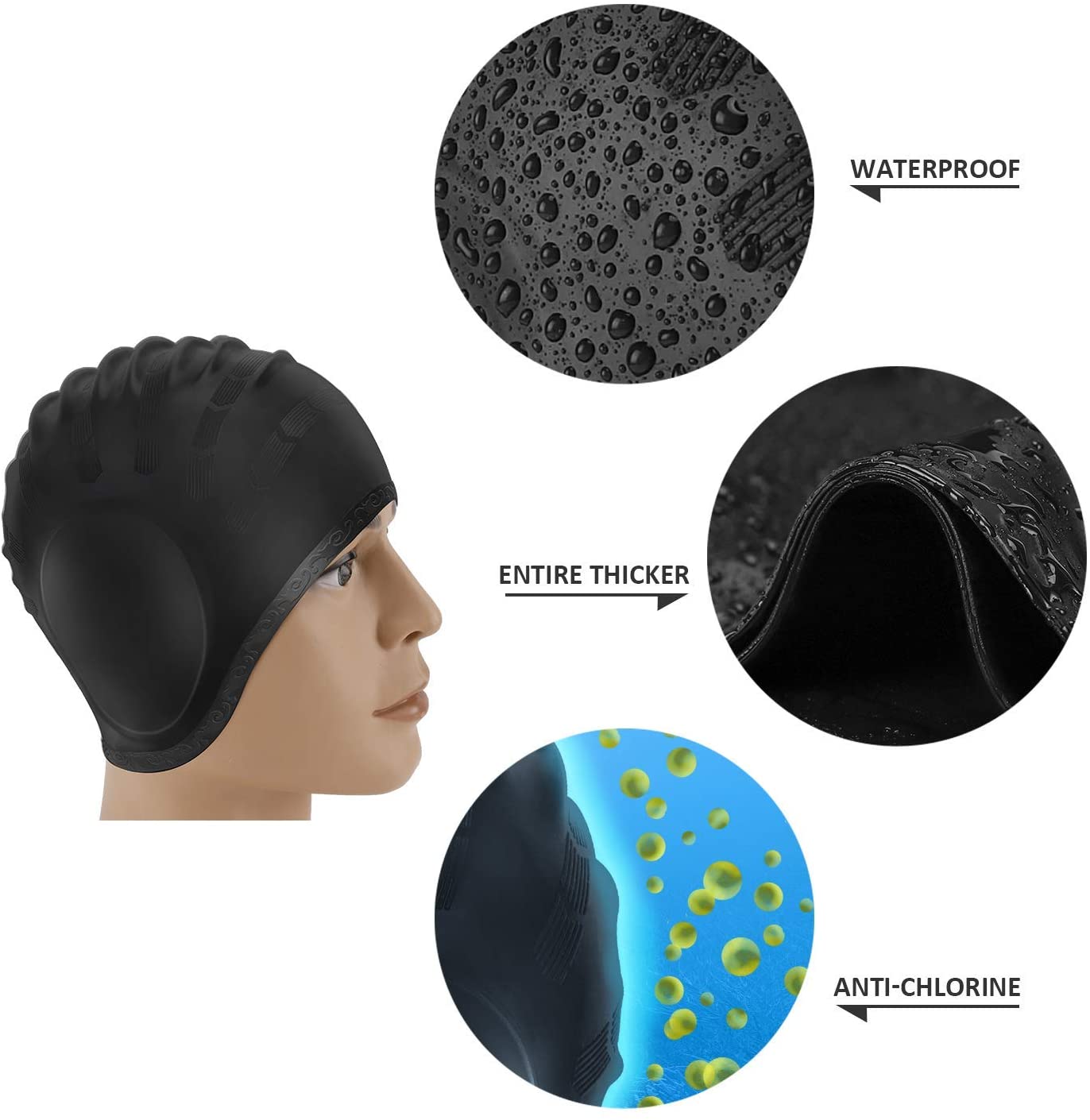 ผู้ใหญ่หมวกว่ายน้ําผู้ชายผู้หญ - Aquatic Sports Cap บทวิจารณ์และราคา