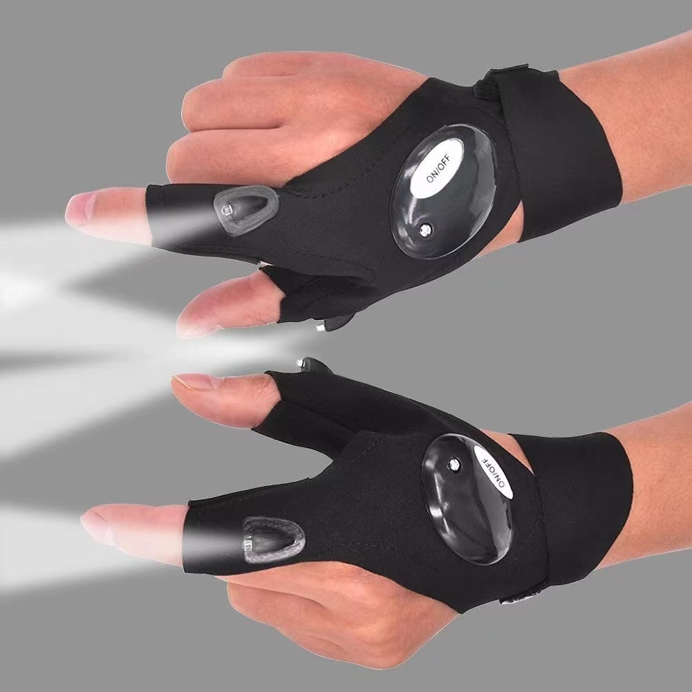 Fingerless ถุงมือไฟฉาย LED ไฟฉ - Spearfishing Glove บทวิจารณ์และราคา