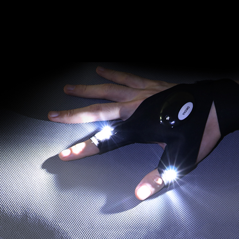 Fingerless ถุงมือไฟฉาย LED ไฟฉ - Spearfishing Glove บทวิจารณ์และราคา