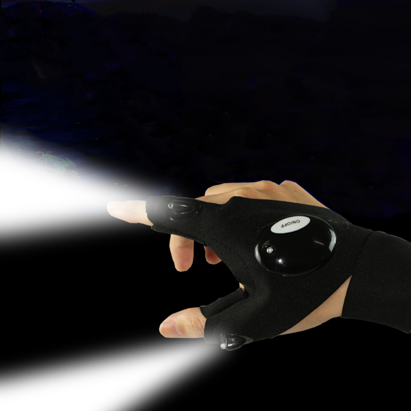 Fingerless ถุงมือไฟฉาย LED ไฟฉ - Spearfishing Glove บทวิจารณ์และราคา