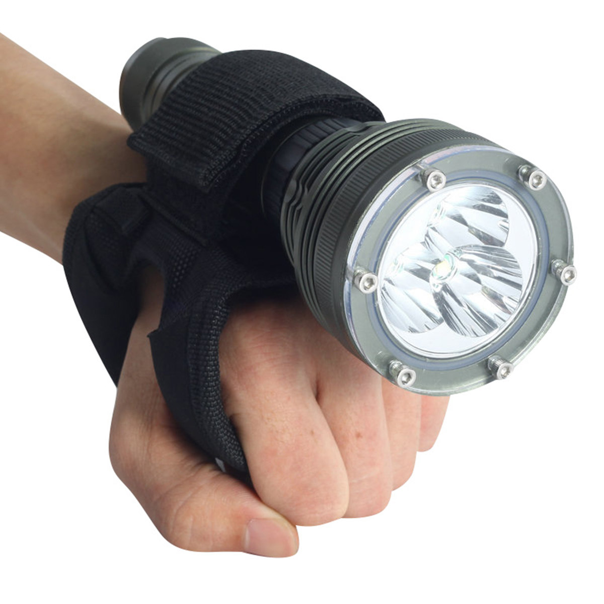 สายรัดข้อมือสำหรับยึดไฟฉายแบบป - Underwater Flashlight บทวิจารณ์และราคา