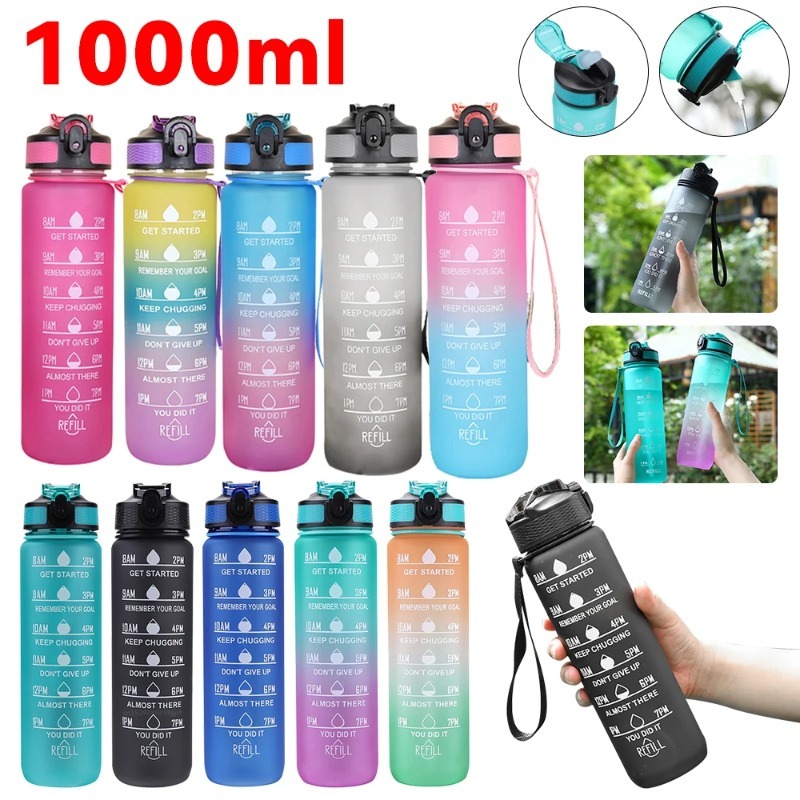 1L ขวดน้ําแบบพกพาขวดน้ํากีฬาสว - Aquatic Gym บทวิจารณ์และราคา