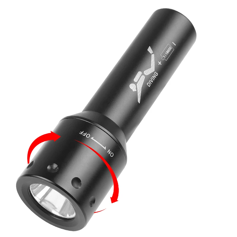 ไฟฉายดำน้ำ LED รุ่นใหม่ T6 ระย - Underwater Flashlight บทวิจารณ์และราคา